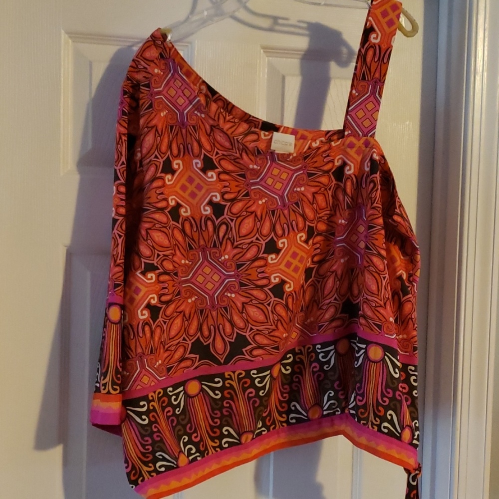 Chico's Size 4 (20-22) one shoulder top